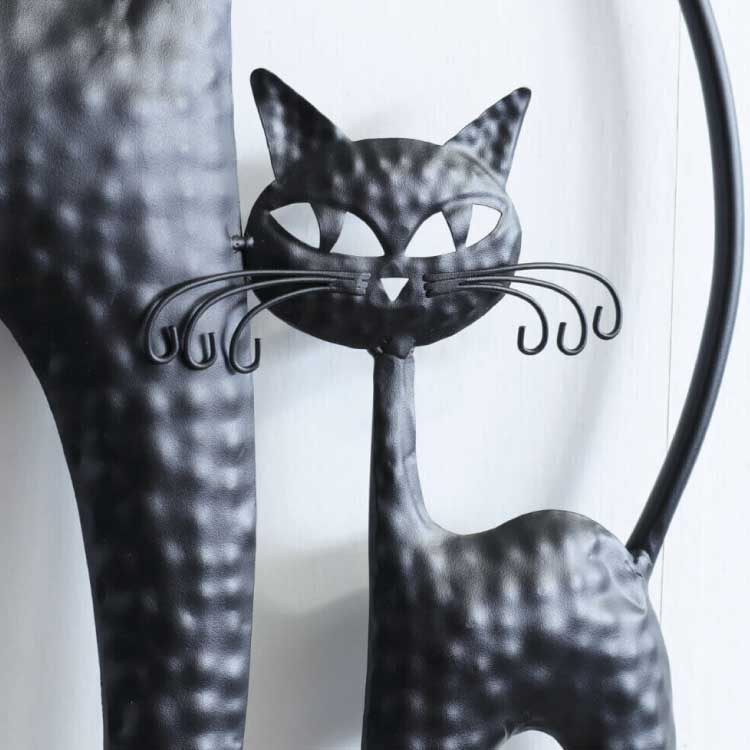 Antique Style【黒猫壁掛け にゃんず】 アイアン クラシック