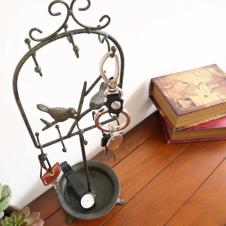 Antique Style【小鳥のアクセサリースタンド 鳥かご】 アイアン