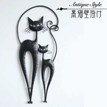 Antique Style【黒猫壁掛け にゃんず】 アイアン クラシック アンティーク 壁飾り オーナメント インテリア