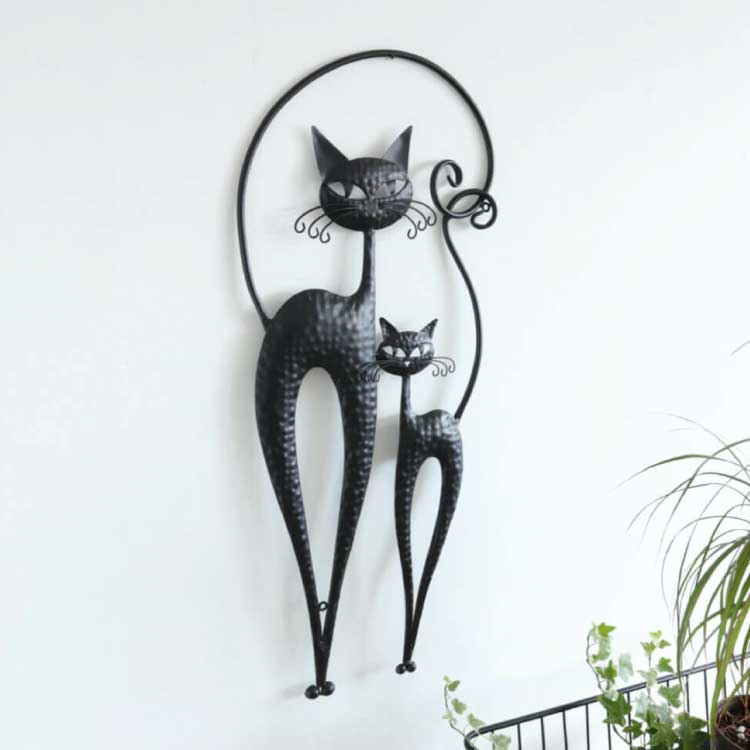 Antique Style【黒猫壁掛け にゃんず】 アイアン クラシック アンティーク 壁飾り オーナメント インテリア