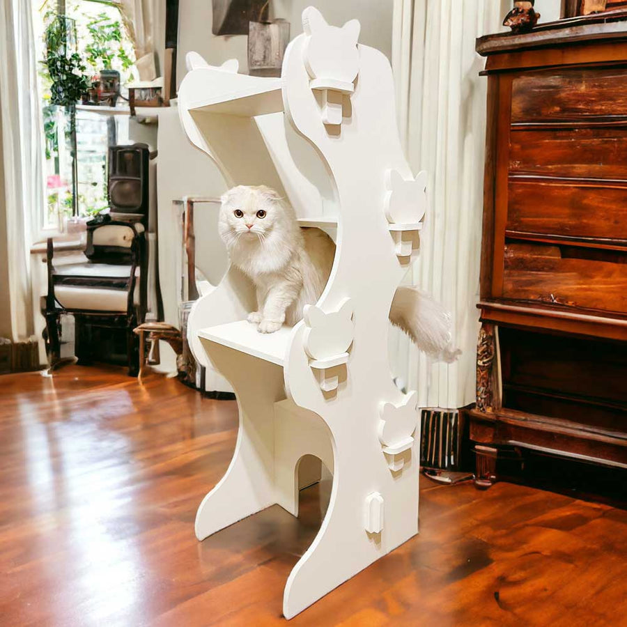 【キャットクイックステップ】猫家具 水洗いできる猫のお城 階段型キャットタワー キャットファニチャーシリーズ ビス不要 簡単組立 室内用