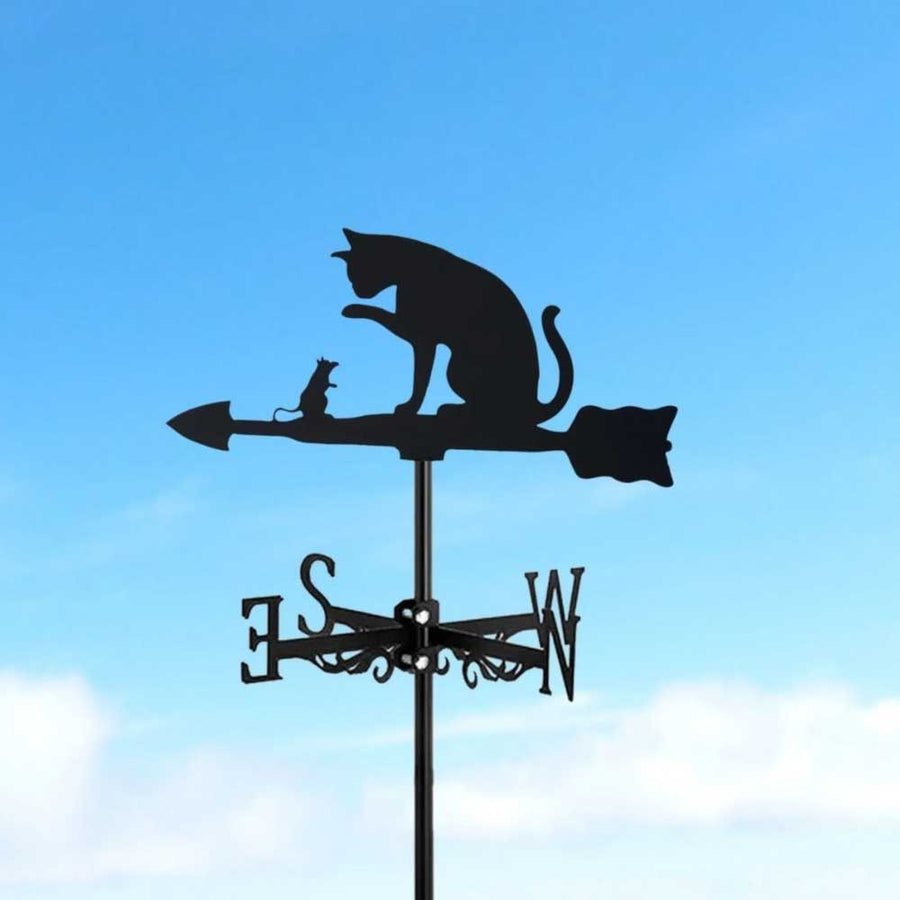 【猫の風見鶏】簡単組み立てDIYタイプ ガーデニングオブジェ レトロ モダン骨董品風 ねこ ネコ Cat